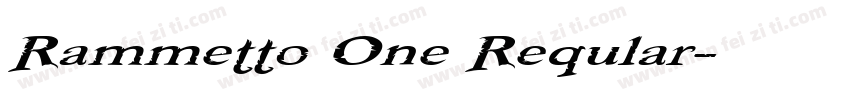 Rammetto One Reqular字体转换